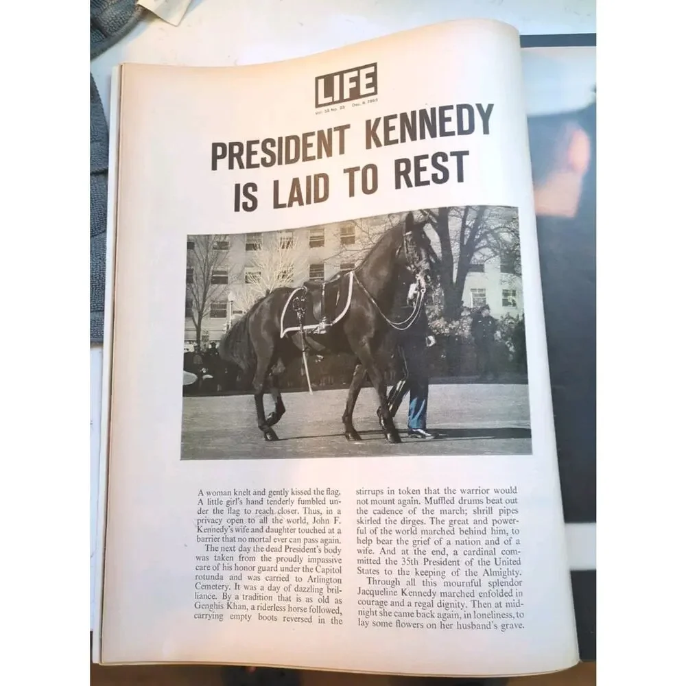 Vintage LIFE Magazine Dec 6 1963 Jackie Kennedy Caroline John Jr JFK Funeral